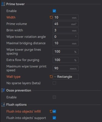 ECC kleurensettings